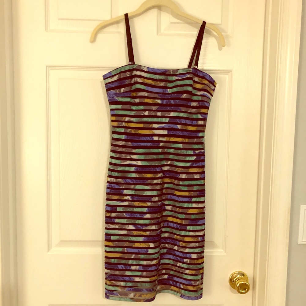BCBG Maxazria Dress Multi Colored Stripes